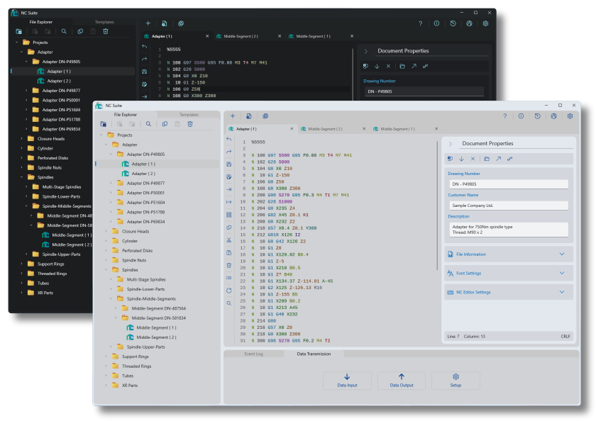 nc suite app user interface